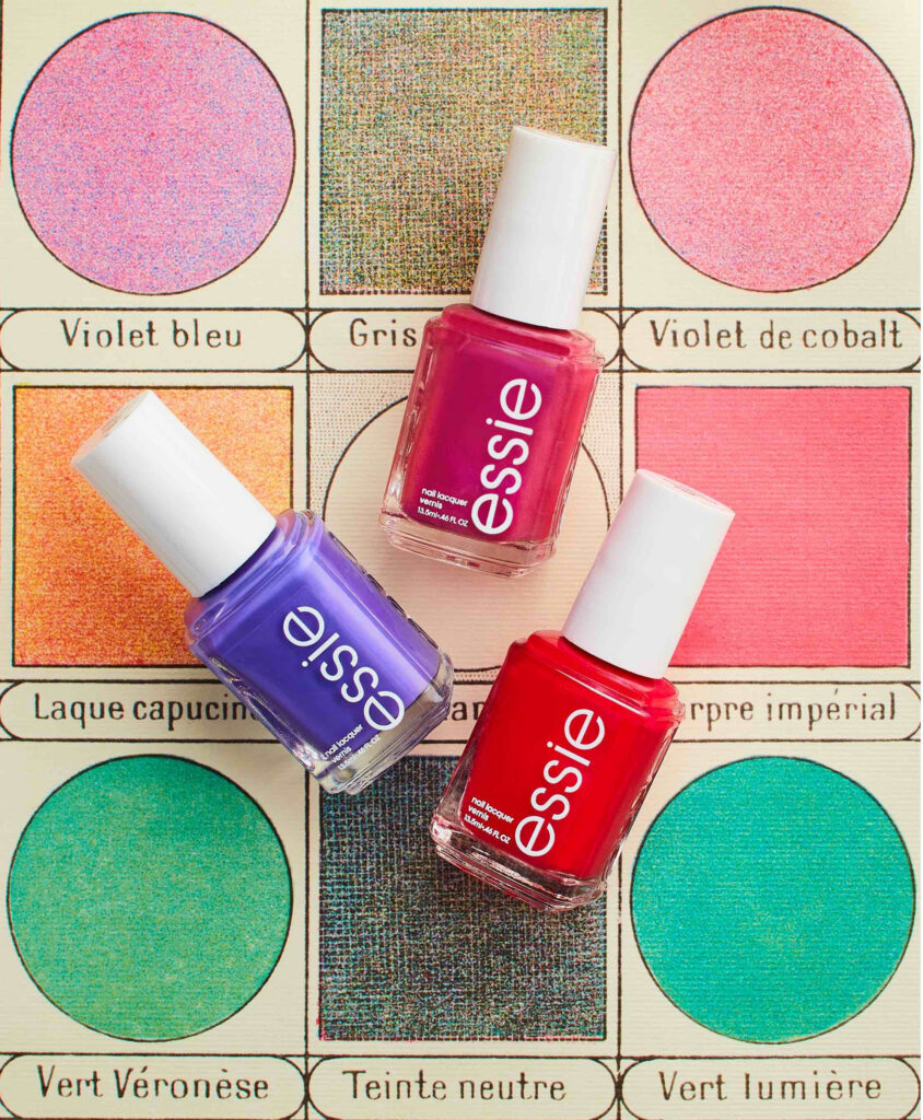 Nail polish color swatches