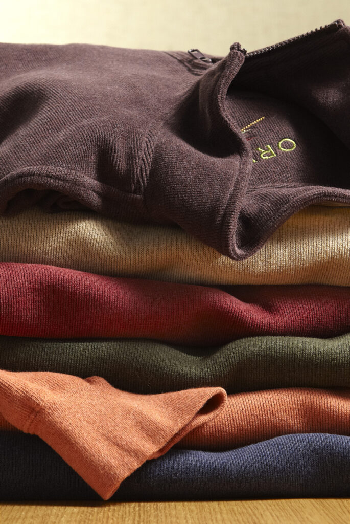 Stack of folded sweaters
