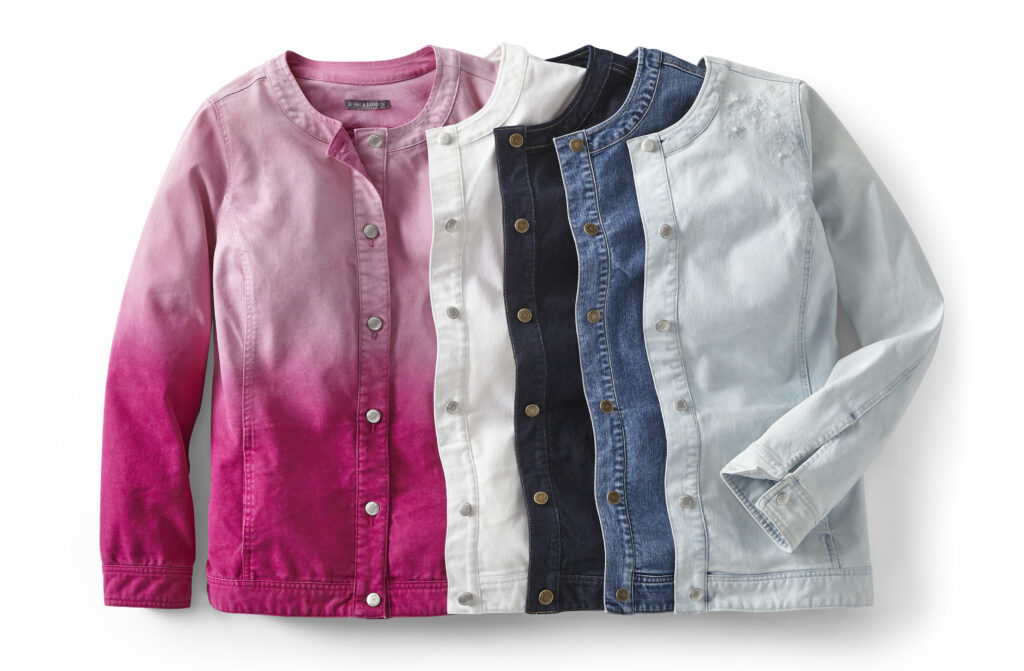 Row of cardigans in various colors
